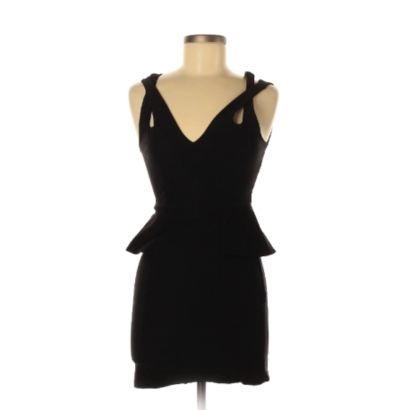 Nasty Gal Dresses & Skirts - NASTY GAL Black Peplum Body Con Dress S